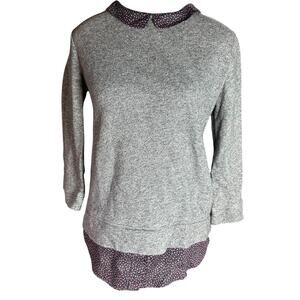 Loft S Women 3/4 sleeve Sweater Shirt Lightweight Knit